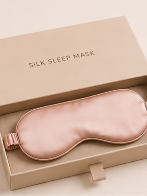 100% Mulberry Silk Eye Mask – Soft & Cooling Sleep Mask for Women