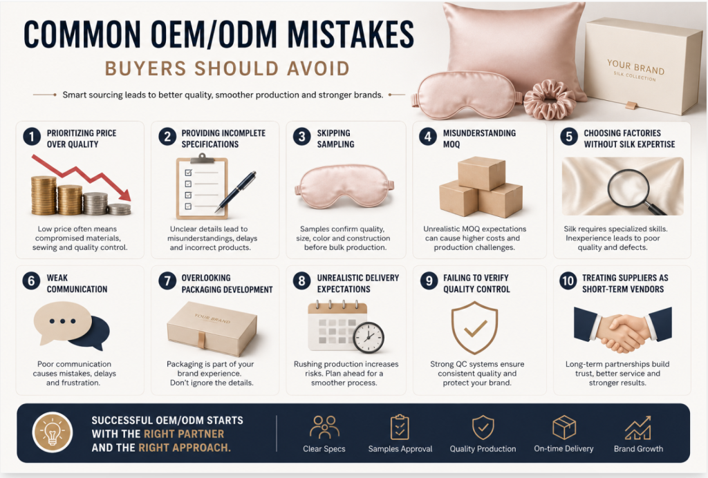 Common OEM/ODM Mistakes Buyers Should Avoid When Sourcing Silk Products