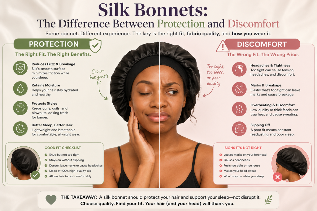 Silk Bonnets: The Difference Between Protection and Discomfort